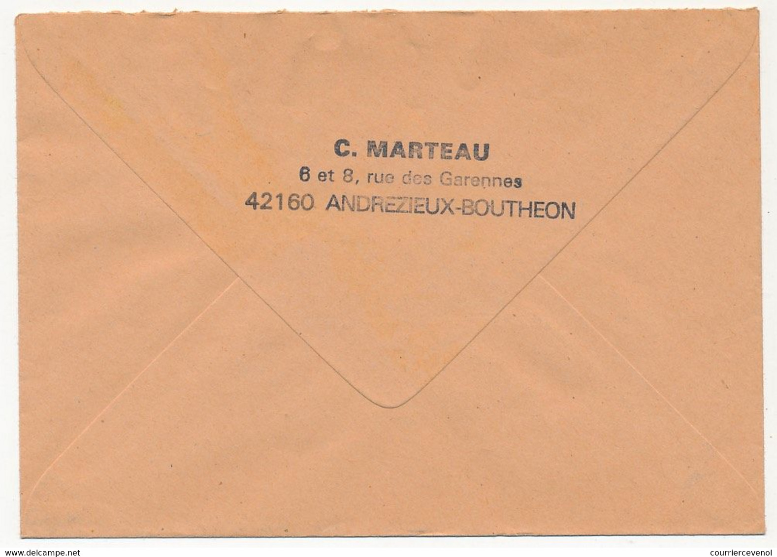 Enveloppe Avec Vignette "42160 Notez Bien Notre Adresse Complète Merci" 42 St Romain Le Puy 1986 En PP - Cartas & Documentos