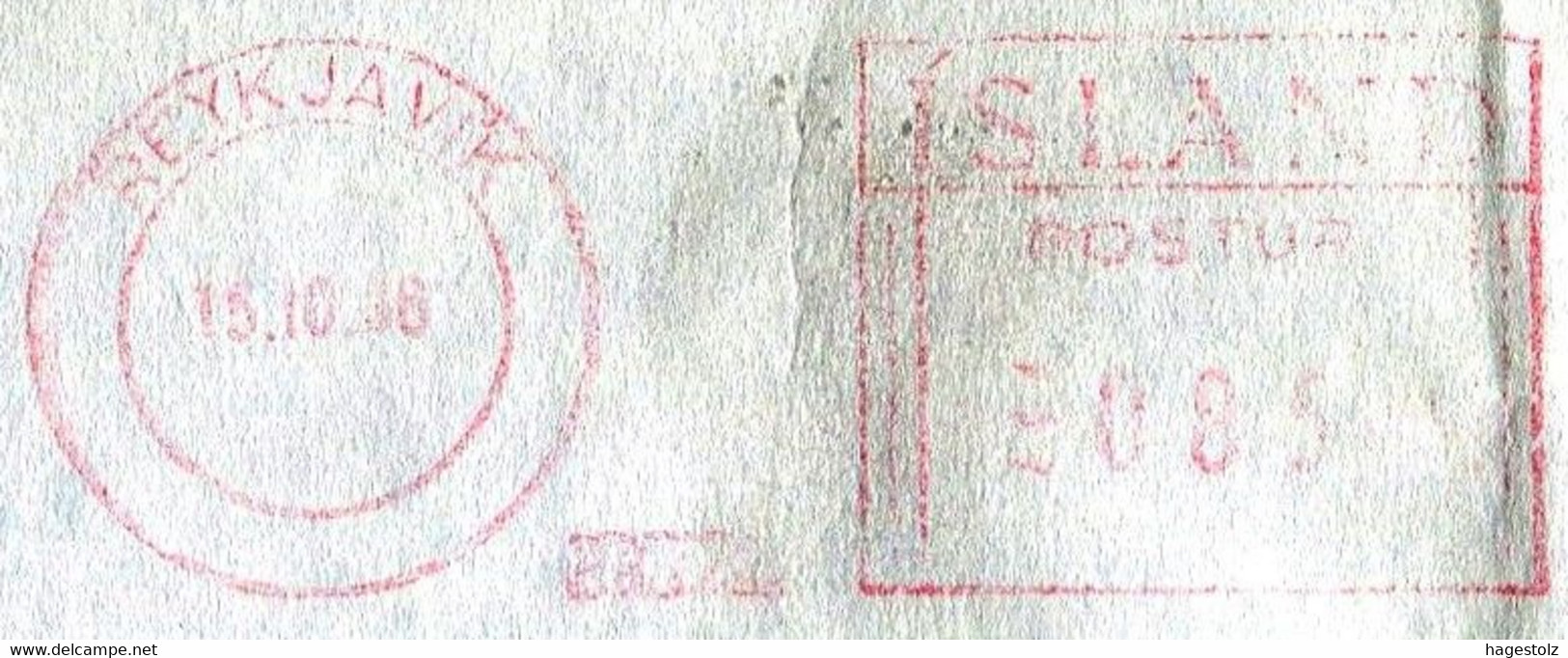 Iceland 1986 REYKJAVIK Meter BANK Cover Freistempel Brief Lettre Islande Island > Moscow USSR Russia - Lettres & Documents