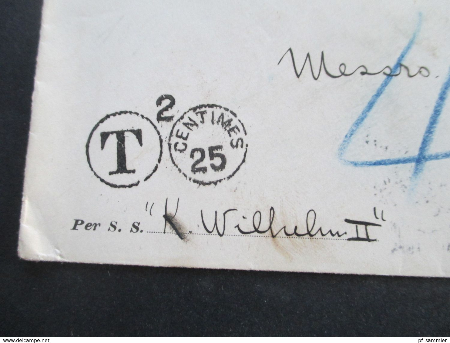 USA 1893 Ganzsachen Umschlag The Southern Cotton Oil Co. Nach Berlin Per SS Kaiser Wilhelm II Nachporto Stempel T / Cent - Covers & Documents