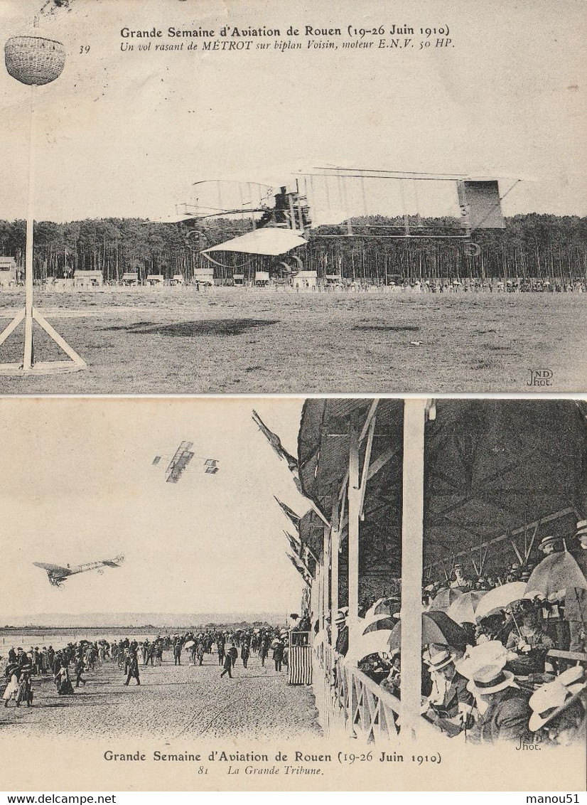 ROUEN - Grande Semaine D'Aviation Juin 1910 - Lot De 3 CPA - Rouen