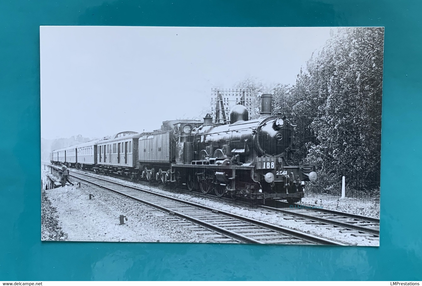 Locomotive Nord 2 661 - Photo Chantilly - Années 1930 - France Oise 60 Train Compagnie Wagons Lits CIWL Avant SNCF - Trains