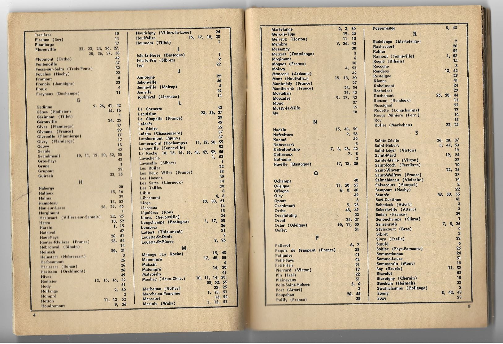 1967 - 1968 SNCV LIGNES DU GROUPE DU LUXEMBOURG BELGE CHEMINS DE FER VICINAUX LOCALITES DESSERVIES PUBLICITE ... - Ferrocarril & Tranvías