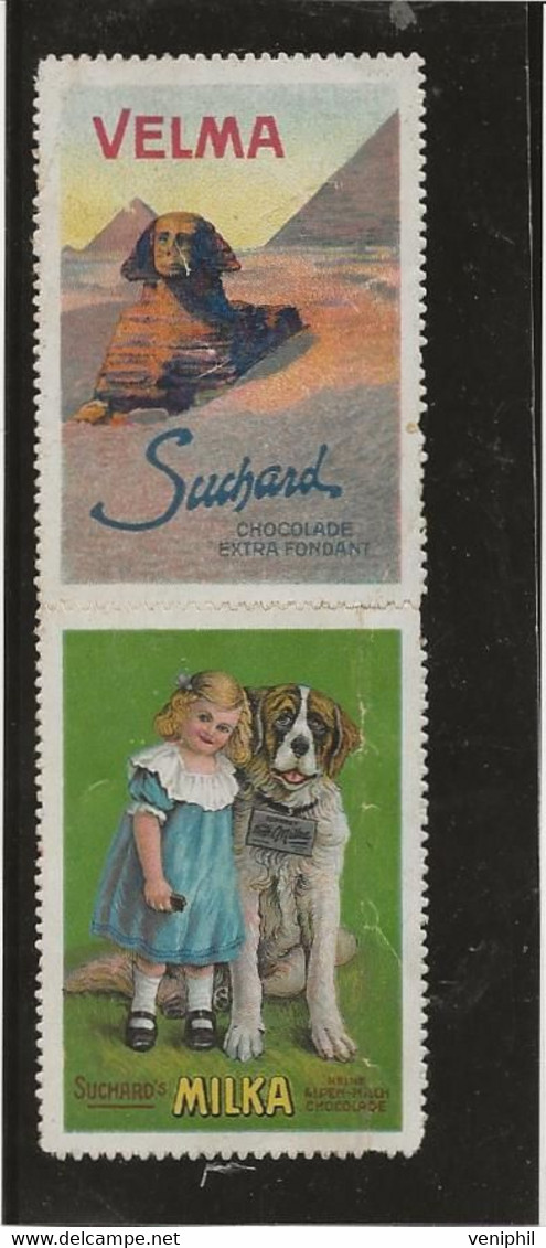 PAIRE VIGNETTES CHOCOLAT SUCHARD - Other & Unclassified