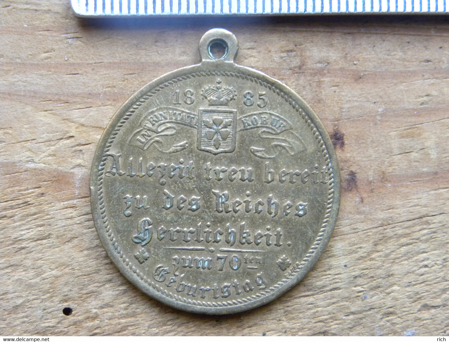 Médaille Allemagne - GEBURSTAG VON  OTIO BISMARCK 1885 Diamètre 3 Cm - Deutsches Reich