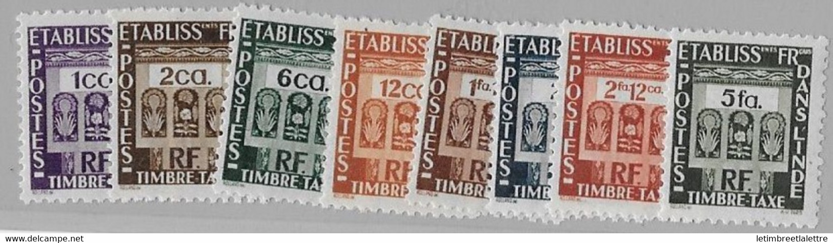 ⭐ Inde - Taxe - YT N° 19 à 27 ** Sans Le 23 - Neuf Sans Charnière - 1948 ⭐ - Unused Stamps