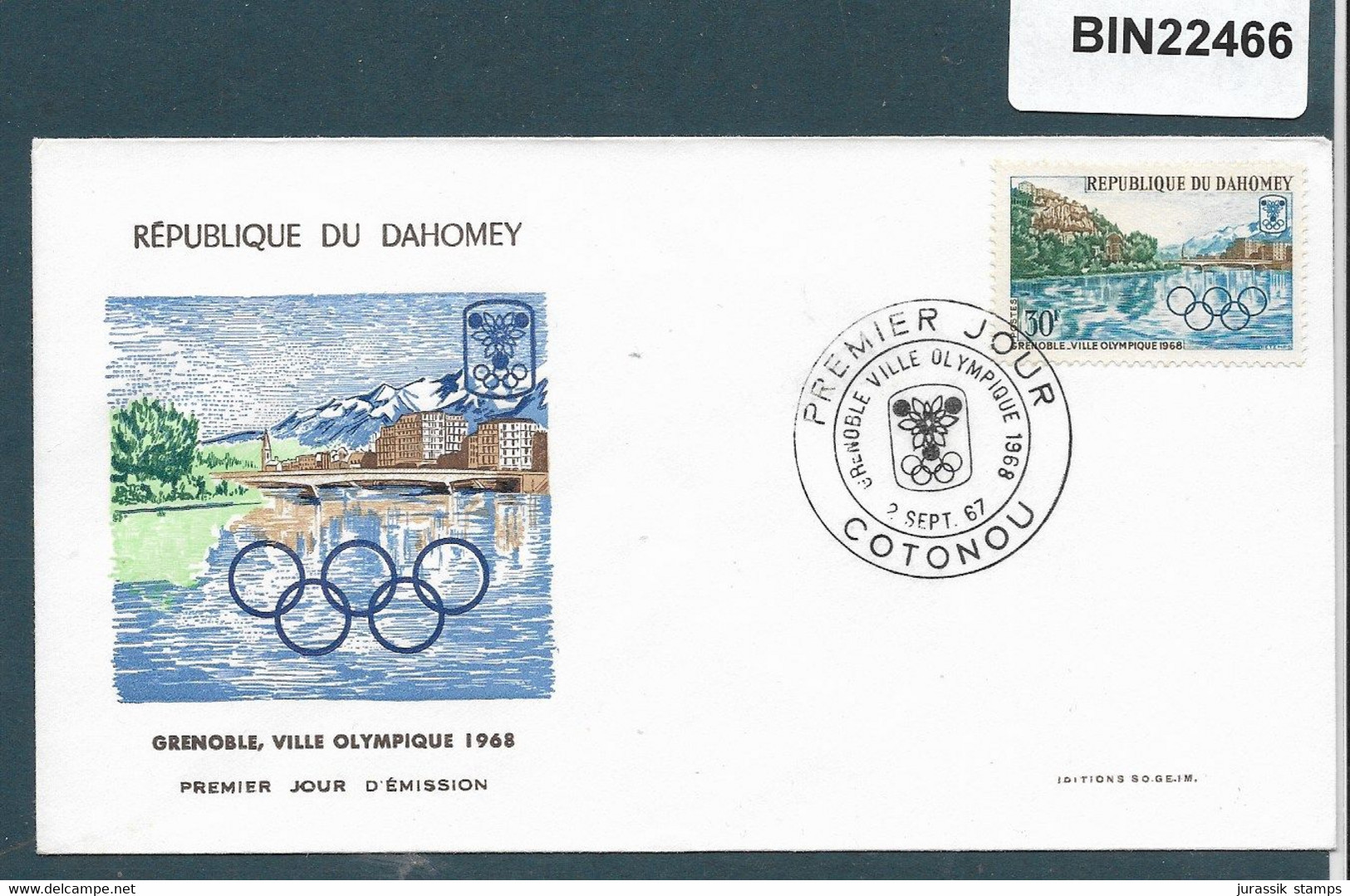 DAHOMEY - 1968 WINTER  OLYMPICS GRENOBLE - 22466 - Winter 1968: Grenoble