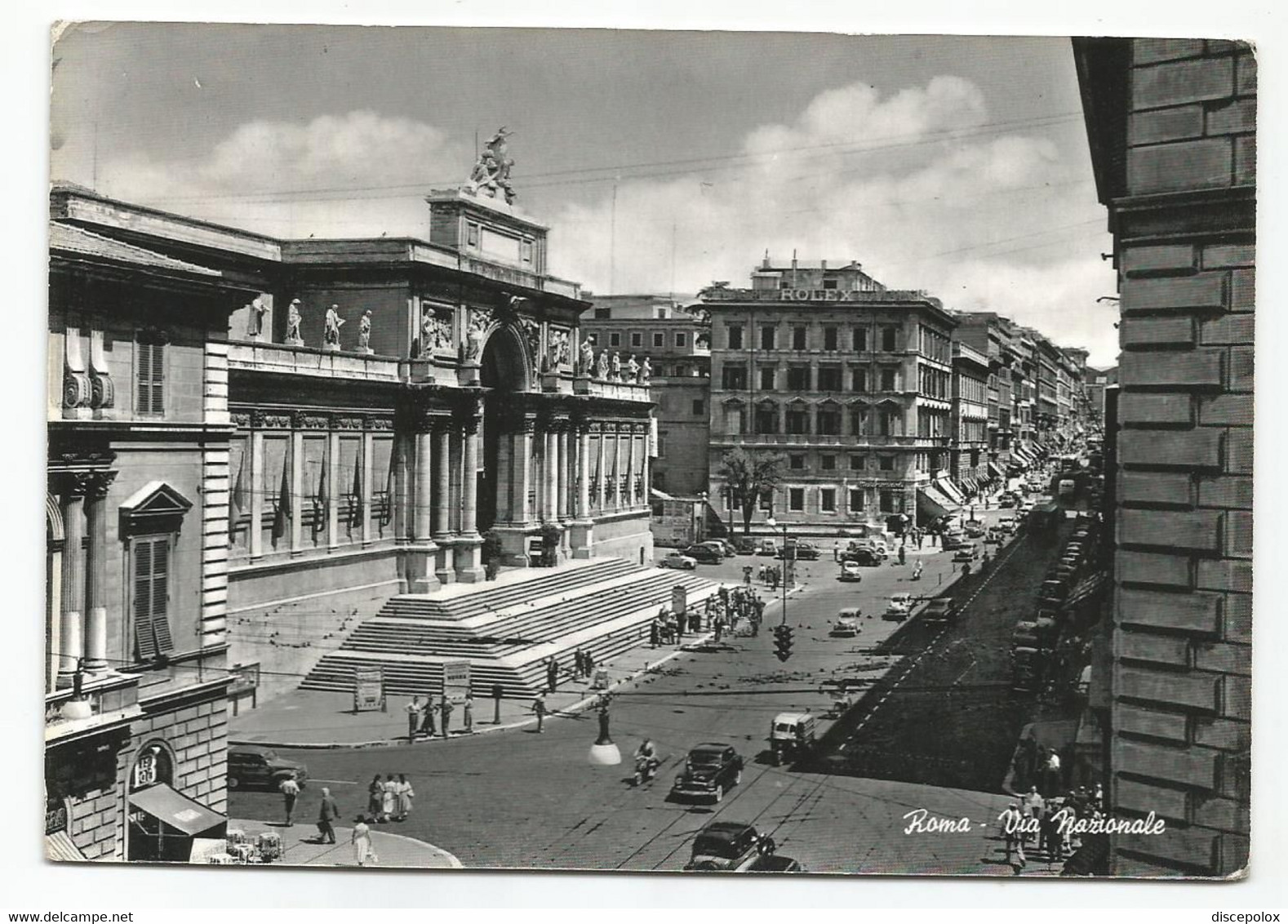 E3801 Roma - Via Nazionale - Auto Cars Voitures / Viaggiata 1960 - Transports