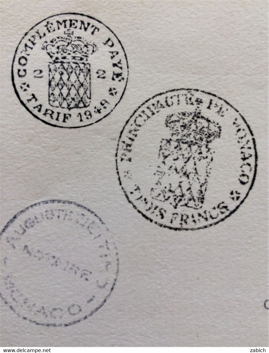 FISCAUX DE MONACO PAPIER TIMBRE 1953 BLASON Trois Francs   FILIRANE RAINIER III +  COMPLEMENTS 1948 Et 1949 - Fiscale Zegels