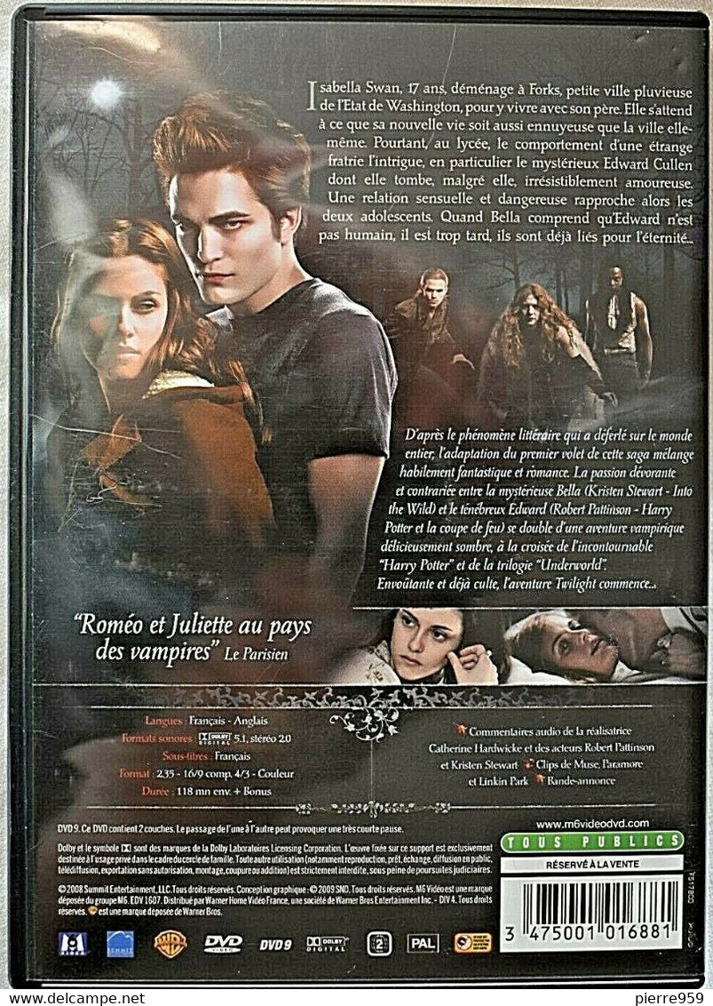 TWILIGHT - CHAPITRE 1 FASCINATION - DVD - Kristen Stewart - Robert Pattinson - Sciences-Fictions Et Fantaisie