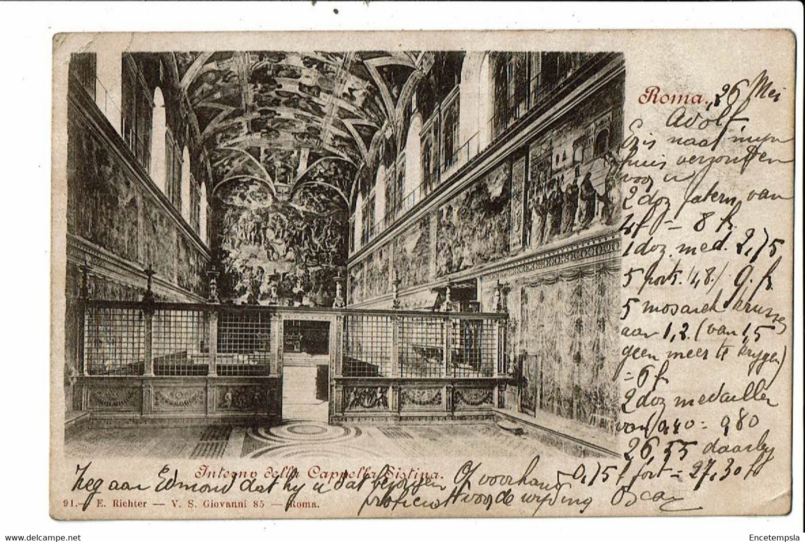 CPA Carte Postale Italie Roma  Interno Della Capella Sistina-1900VM24407br - Churches