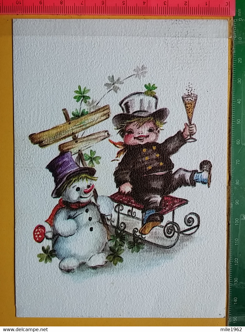 KOV 8-254 - New Year, Bonne Annee, RAMONEUR, CHIMNEY SWEEP,  Snowman, Bonhomme De Neige - New Year