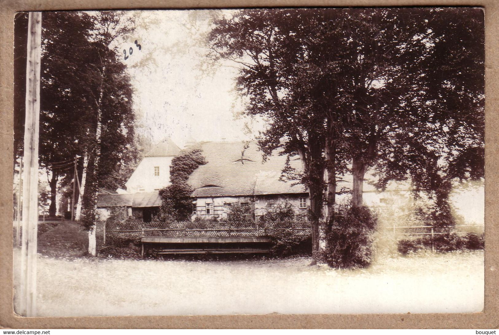 ALLEMAGNE - WIESA - CAMP OFFICIERS PRISONNIERS , KRIEGSGEFANGENENSENDUNG + EMPREINTE FA - CARTE PHOTO - VUE MAISON - Oorlog 1914-18