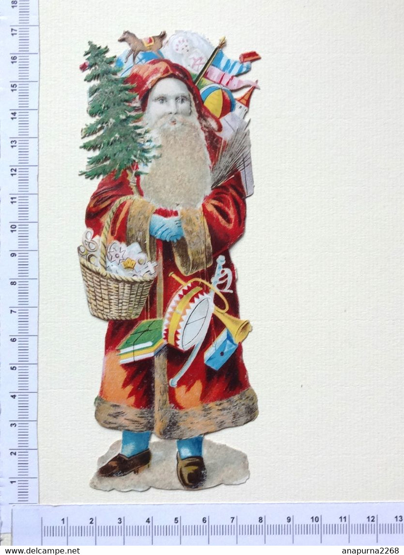 DECOUPI DU .PERE NOEL AVEC DES AJOUTS DE PAILLETTES... ....H : 16.5 Cm - Di Natale