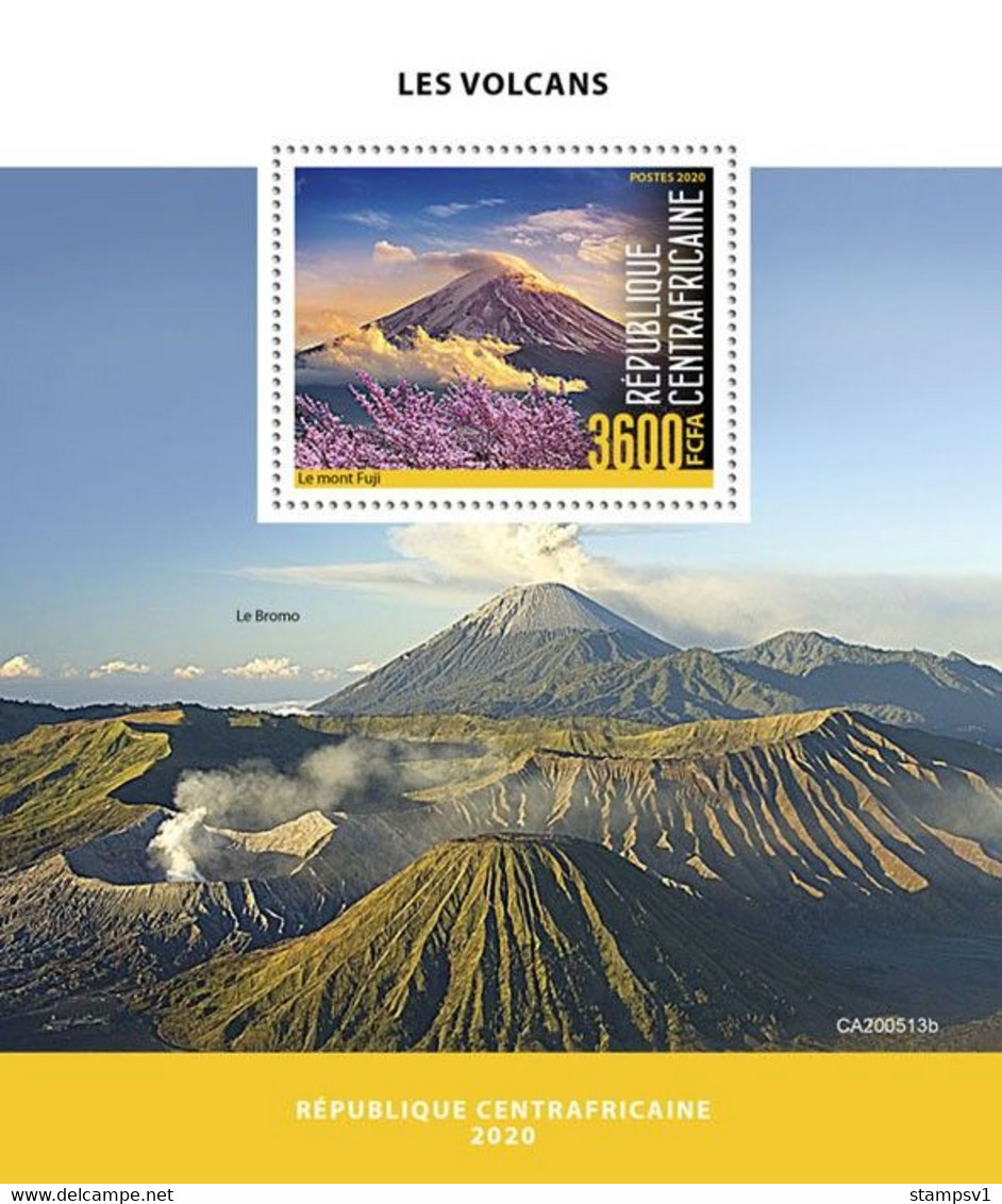 Central Africa.  2020 Volcanoes. (513b)  OFFICIAL ISSUE - Volcans