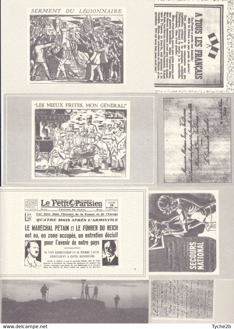 Lot De 9 Cartes Différentes Pseudo Entier Pétain De Gaulle - Pseudo-entiers Privés