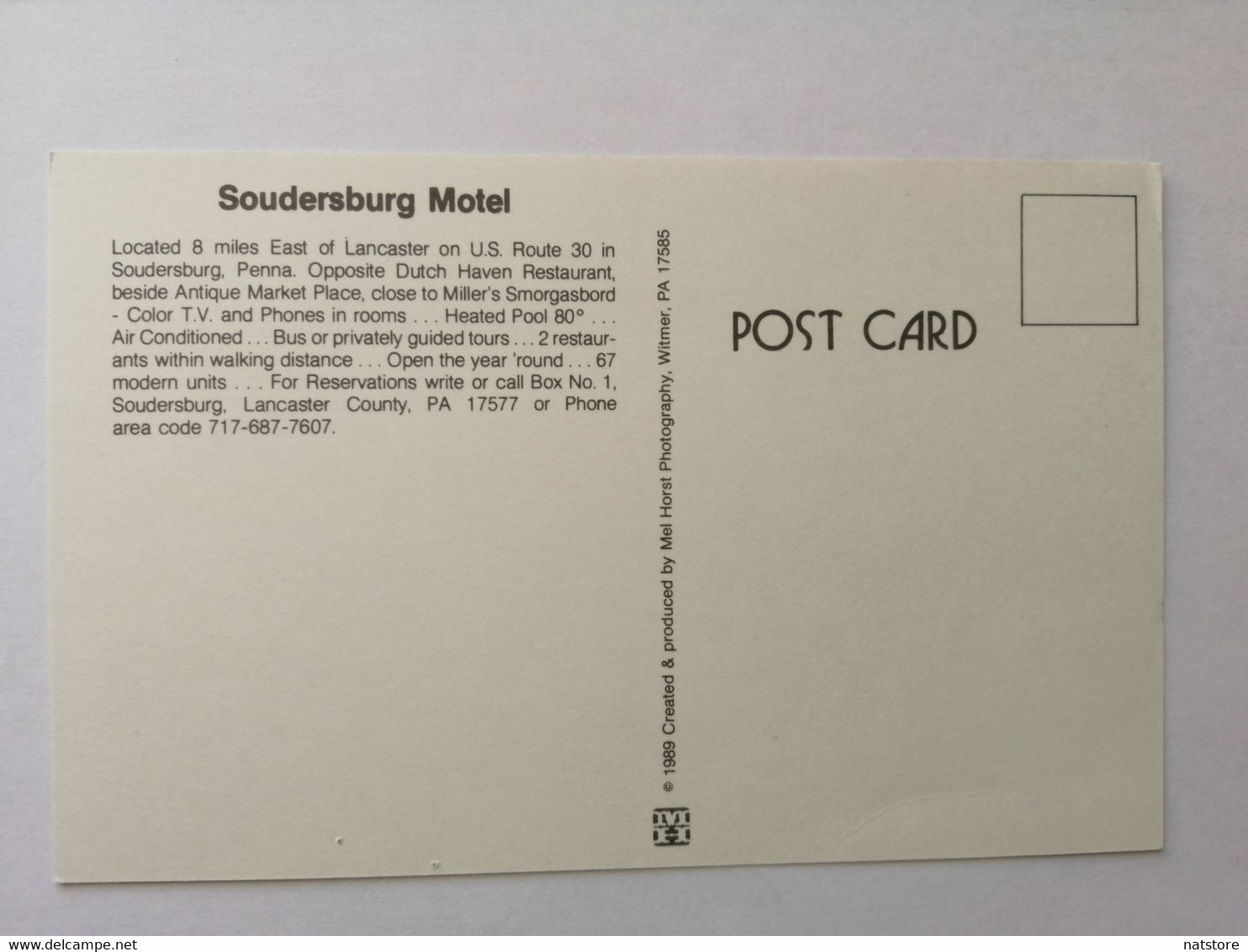 UNITED STATES. VINTAGE  POSTCARD..SOUDERSBURG MOTEL - Lancaster