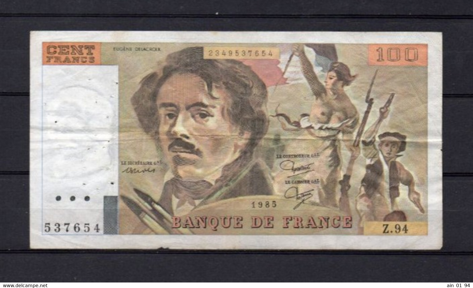 Billet 100 Francs Delacroix - 100 F 1978-1995 ''Delacroix''