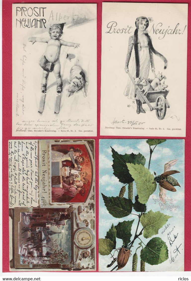 CP ALLEMAGNE - ILLUSTRATEUR  - LOT DE 4 CARTES - 1900-1949