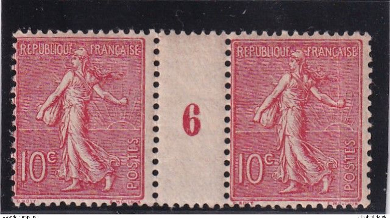 1906 - SEMEUSE - YVERT 129 TYPE III ** MNH -  PETIT PLI VERTICAL SUR TIMBRE De DROITE - Millesimi
