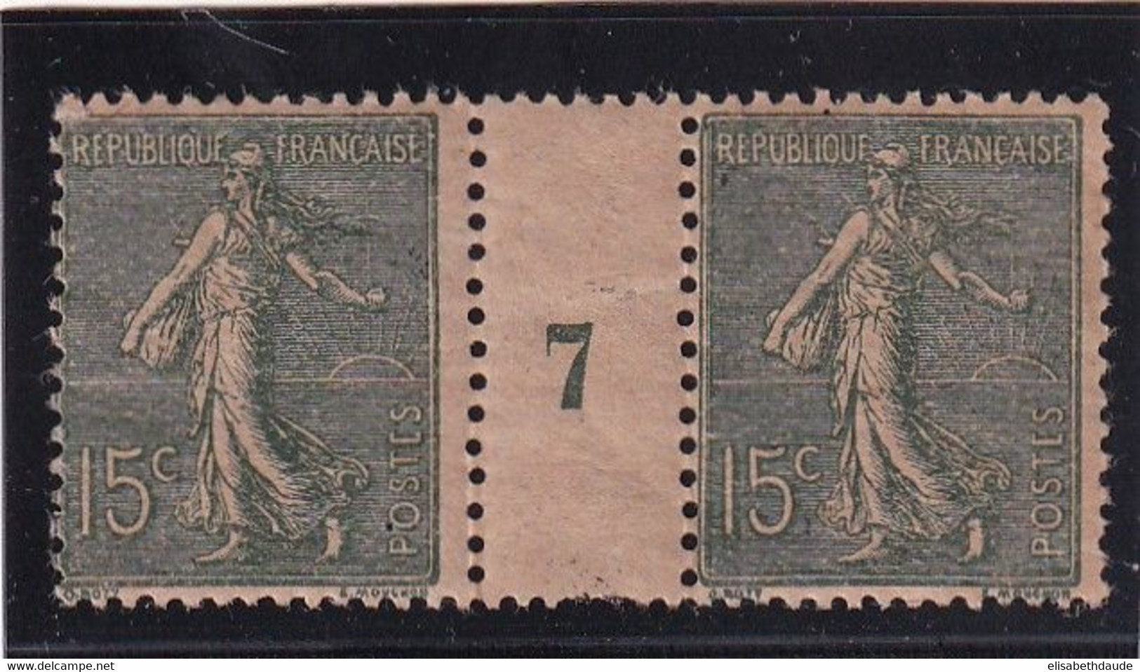 1917 - SEMEUSE - YVERT 130 TYPE IV PAPIER GC ** MNH - - Millésimes