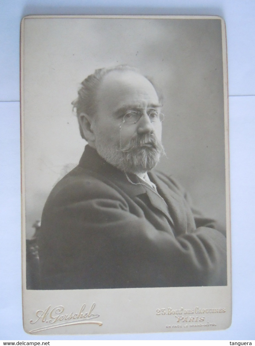 Photo Cabinet 10,7 X 16,5 Cm Homme Avec Pince-nez Les Bras Croisés Close Up A. Gerschel Paris - Personnes Anonymes