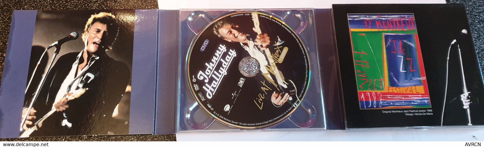 JOHNNY HALLYDAY LIVE AT MONTREUX 1988 . ALBUM DOUBLE CD + 1 DVD..Eagle EAGDV095 - Muziek DVD's