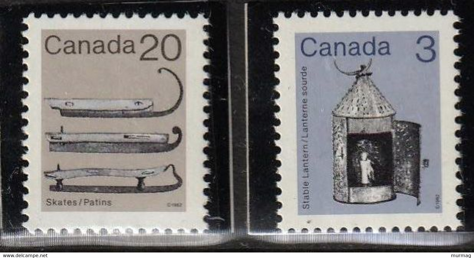CANADA - Outils, Seau, Foëne - Patins Et Lanterne Sourde - 1982 - Sonstige & Ohne Zuordnung