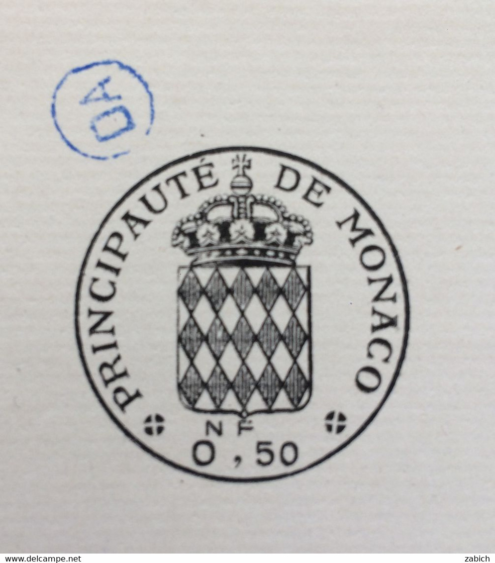 FISCAUX DE MONACO PAPIER TIMBRE 1965  BLASON 0NF50   Filigrane RAINIER III - Fiscales