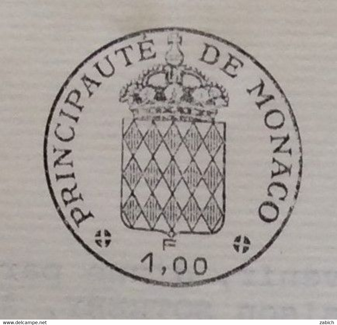 FISCAUX DE MONACO PAPIER TIMBRE 1981  BLASON1F00   Filigrane RAINIER III FEUILLE DOUBLE - Fiscales