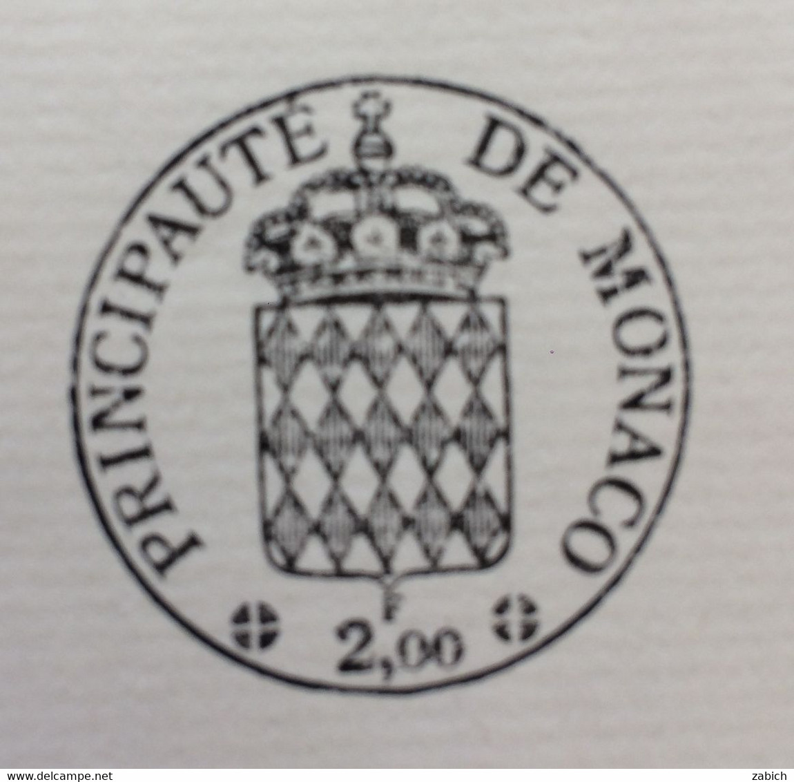 FISCAUX DE MONACO PAPIER TIMBRE 1981  BLASON 2F00   Filigrane RAINIER III FEUILLE SIMPLE - Fiscale Zegels