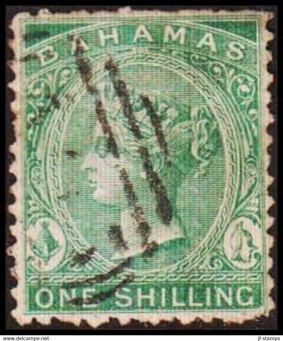 1875. BAHAMAS. Victoria. ONE SHILLING. Perf. 12½  (Michel 8A) - JF410470 - Bahamas (1973-...)
