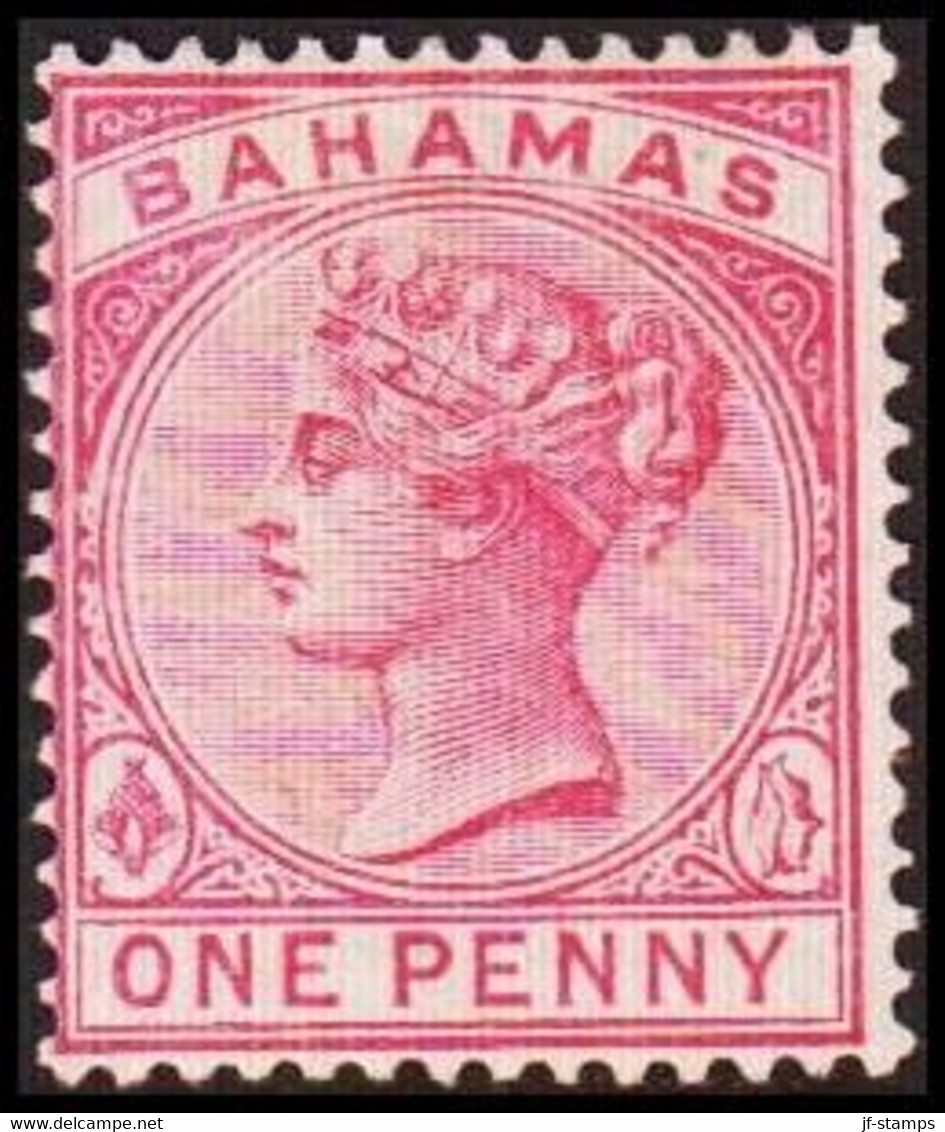 1884. BAHAMAS. Victoria. ONE PENNY Hinged. (Michel 13b) - JF410477 - Bahamas (1973-...)