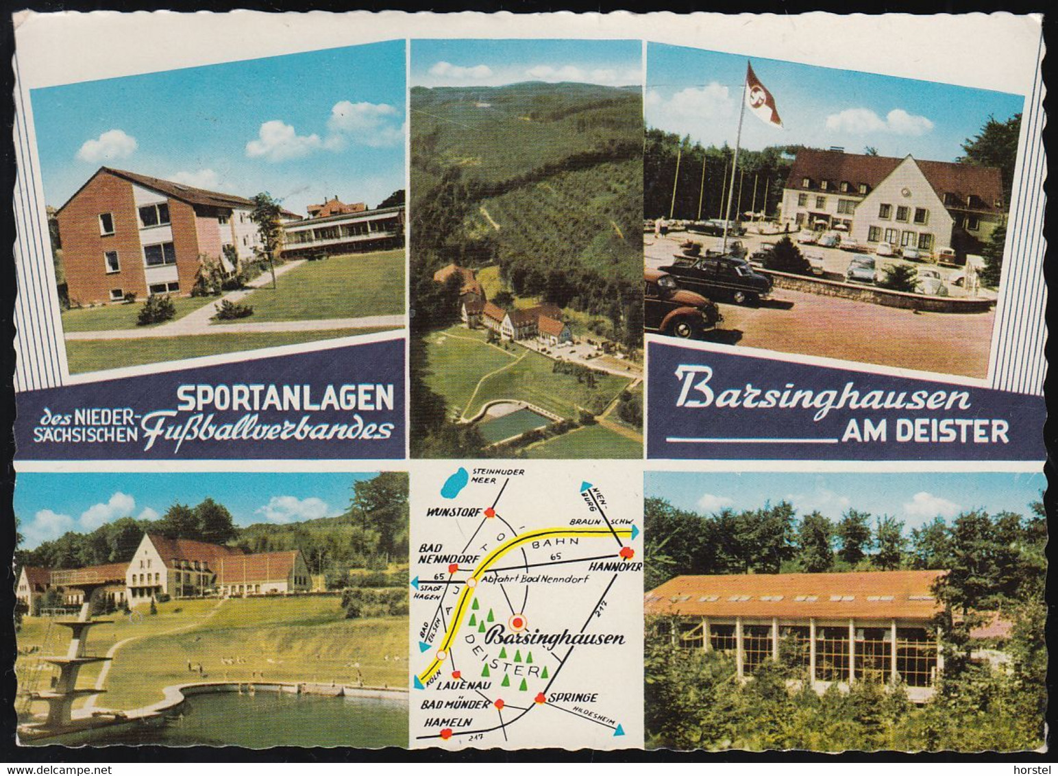 D-30890 Barsinghausen - Sportanlagen Des Niedersächsischen Fußballverbandes - Freibad - Cars - 3x Nice Stamps - Stempel - Barsinghausen