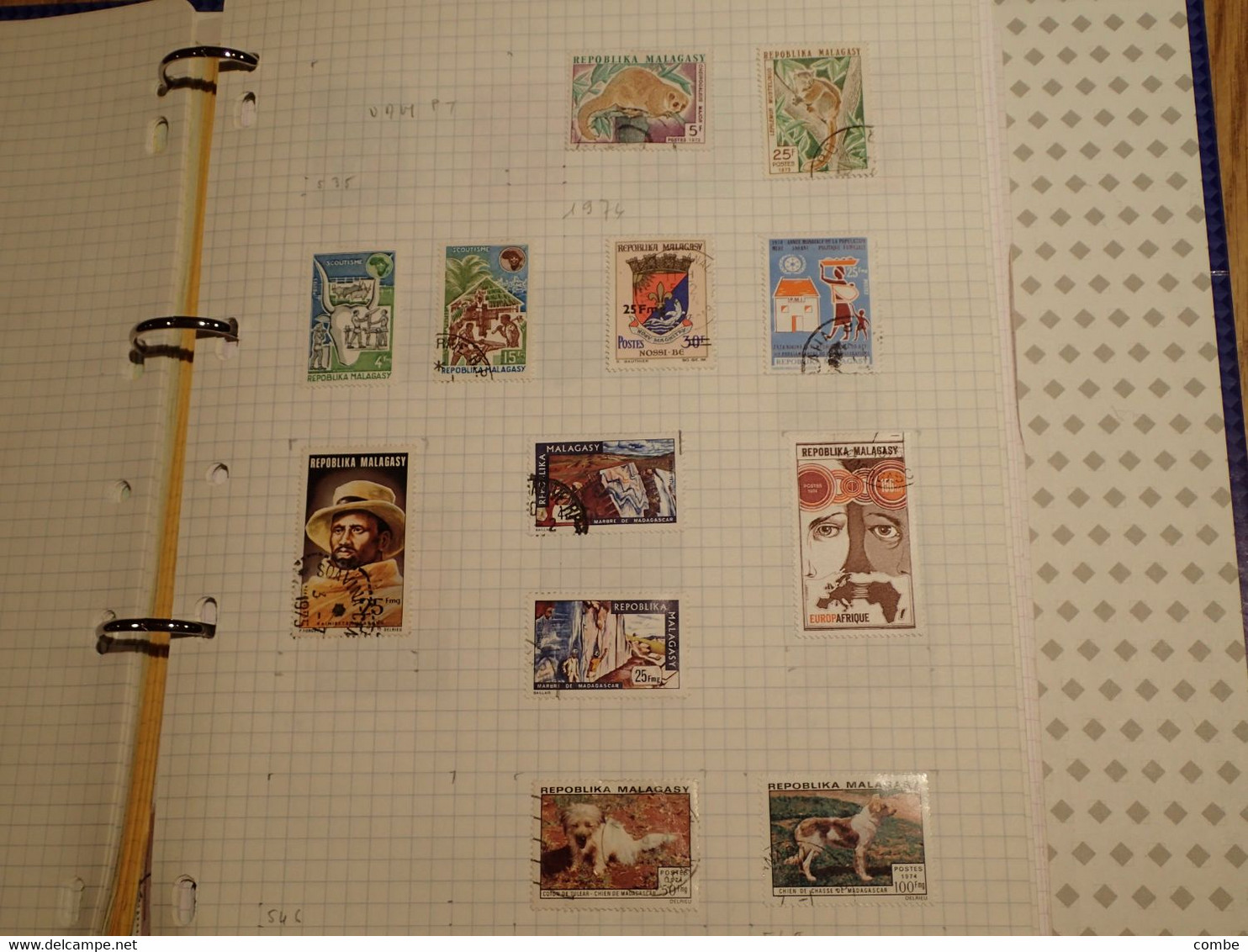 ALBUM. 168.  LARGE COLLECTION. MADAGASCAR . USED.  START. DEPART 1€