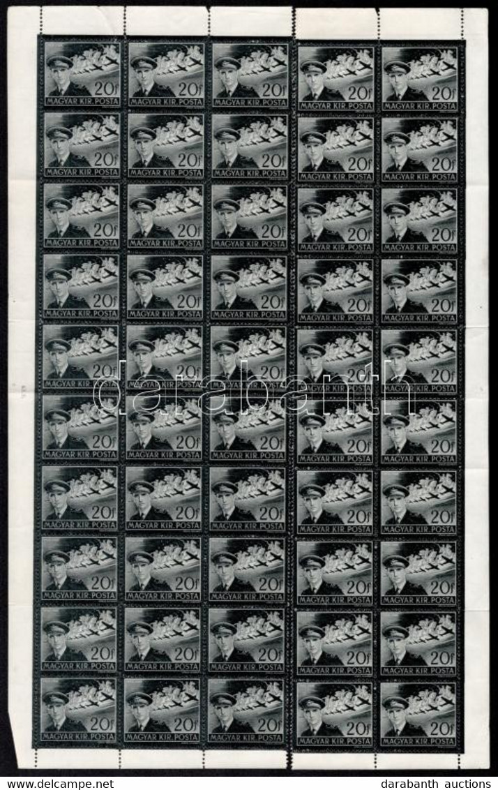 ** 1942 Kormányzóhelyettesi Gyászbélyeg 30-as Tömb 7 Csillagos Ill. 20-as Tömb 9 Csillagos Bélyeggel (5.400) - Altri & Non Classificati