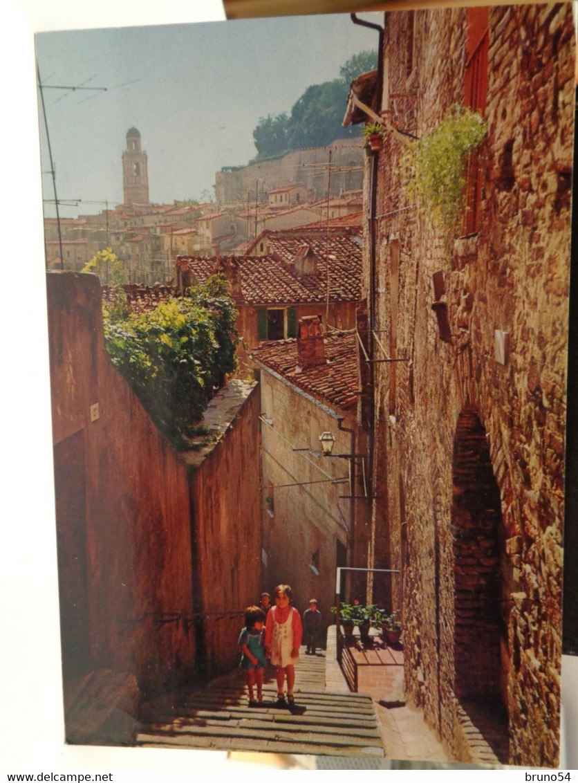 Cartolina Perugia Via Dei Barutoli  Bambini Campanile - Perugia