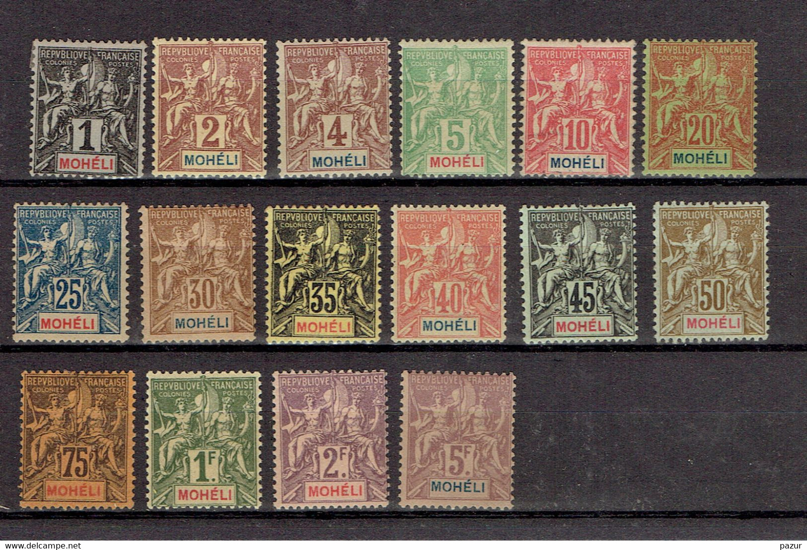 MOHELI - TP N°1 - X - NSG - 1906 - Unused Stamps