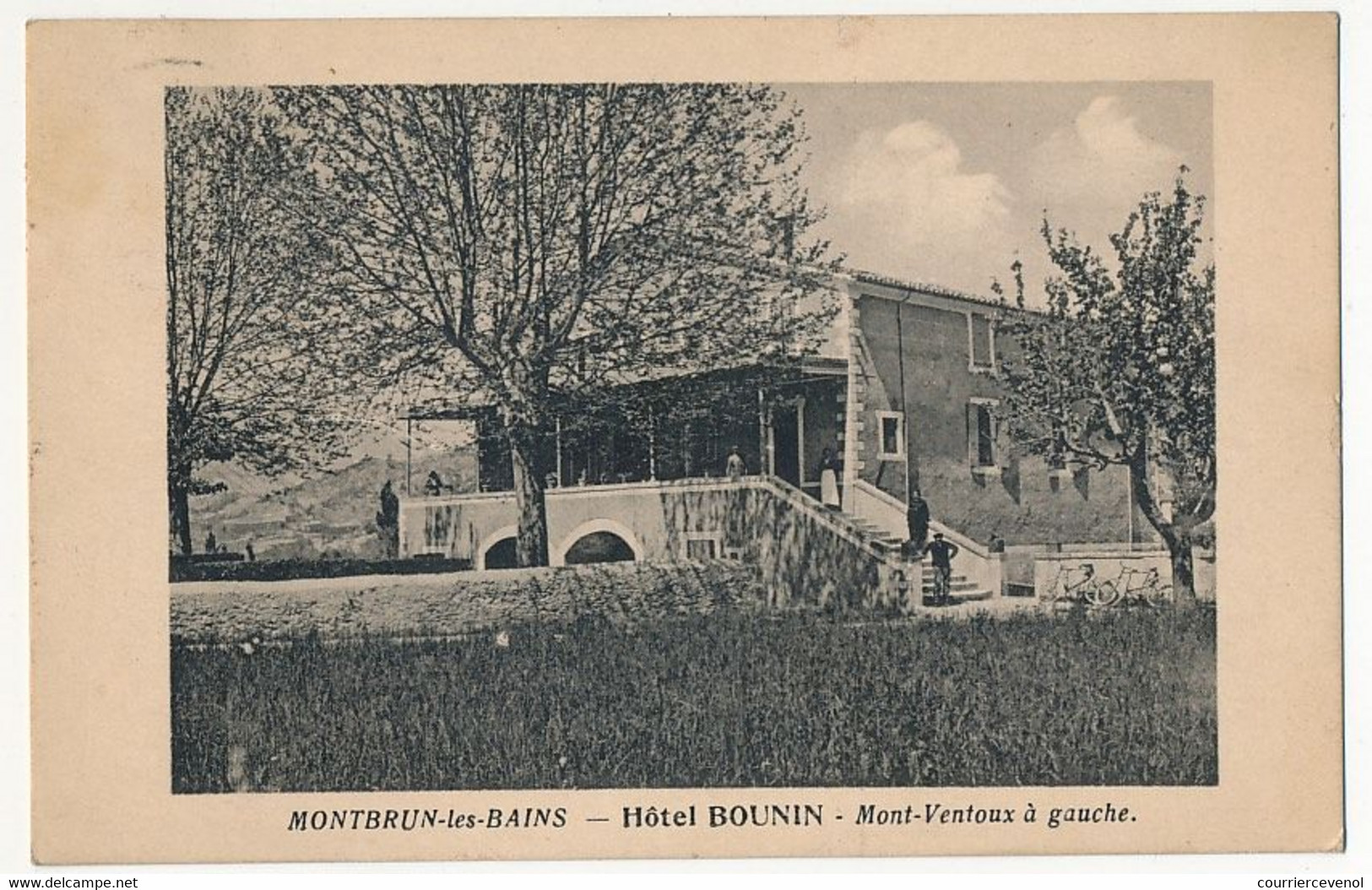 CPA - MONTBRUN-LES-BAINS (Drôme) - Hôtel Bounin - Mont Ventoux à Gauche - Sonstige & Ohne Zuordnung