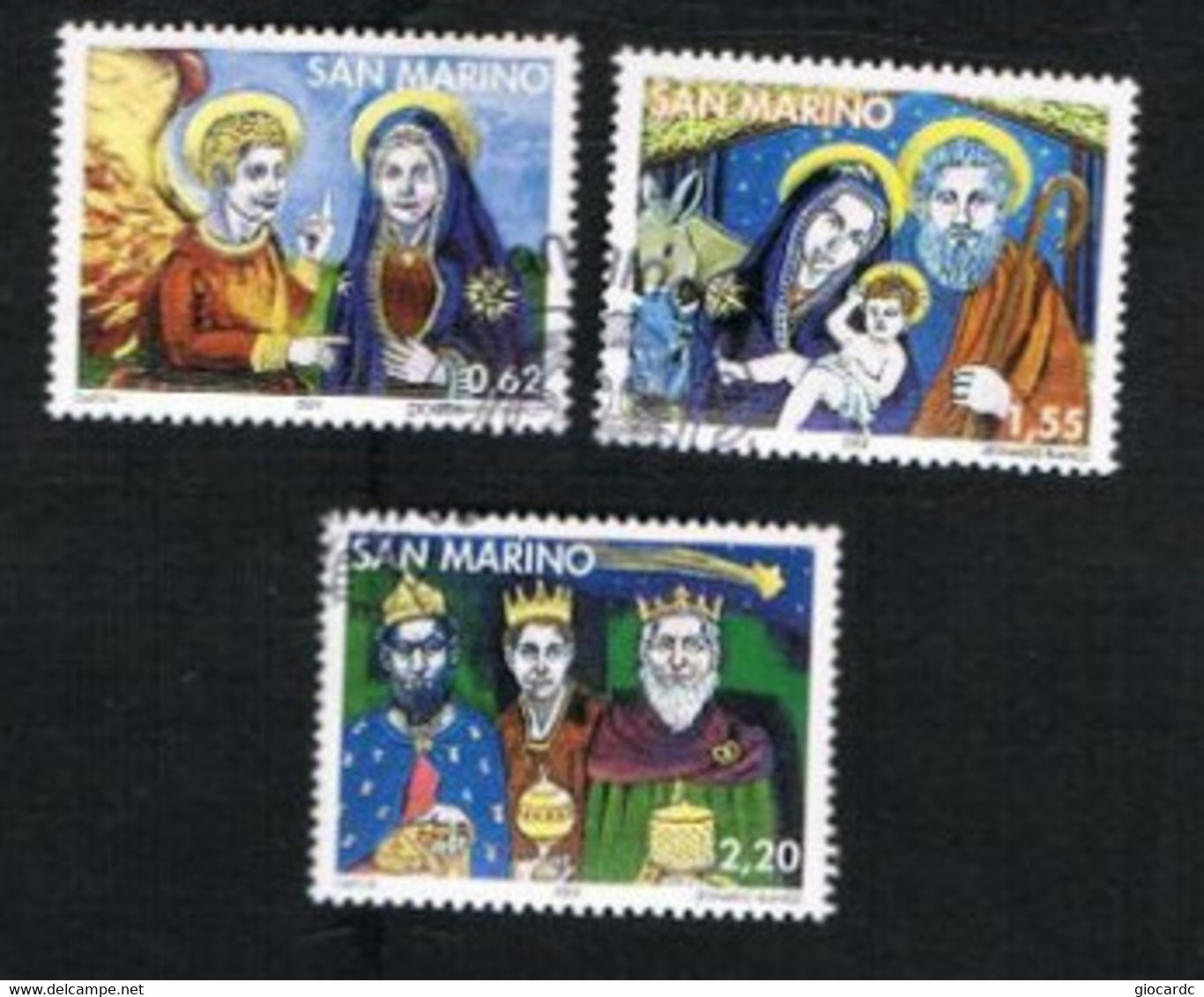 SAN MARINO    2005    NATALE (COMPLET SET OF 3) - USED - Gebruikt