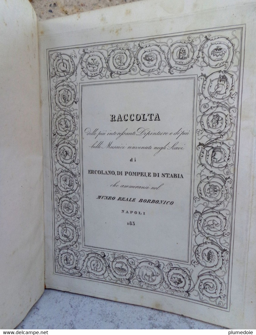 EO 1830 .RECUEIL DE 120 PLANCHES DES PLUS BELLES PEINTURES ET MOSAIQUES   sites d’Herculanum, Pompéi . R. GARGIULO
