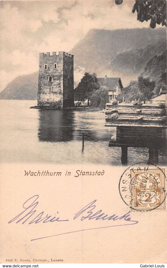 Wachtthurm In Stansstad 1902 - Stans