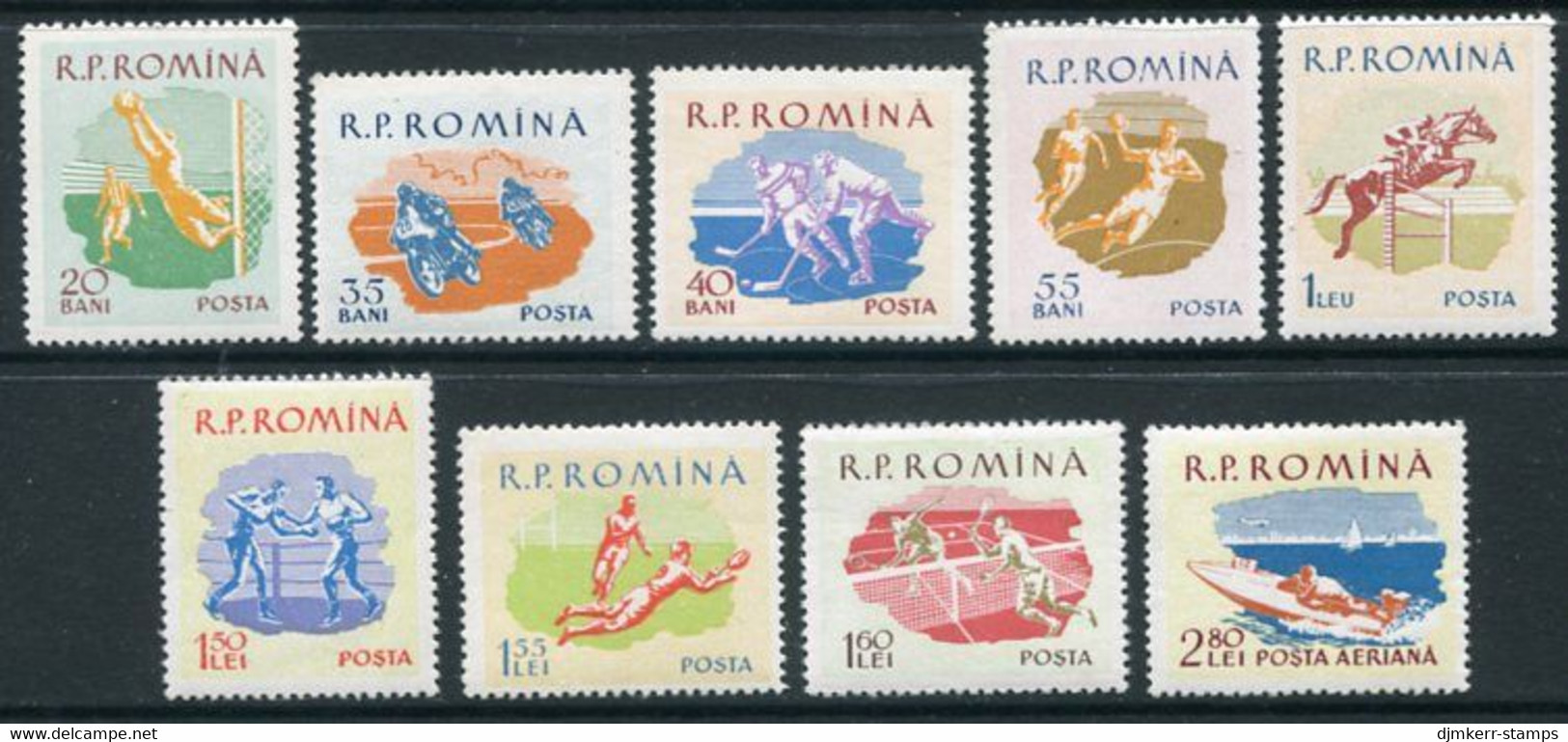 ROMANIA 1959 Sport MNH / **.  Michel 1802-10 - Nuevos