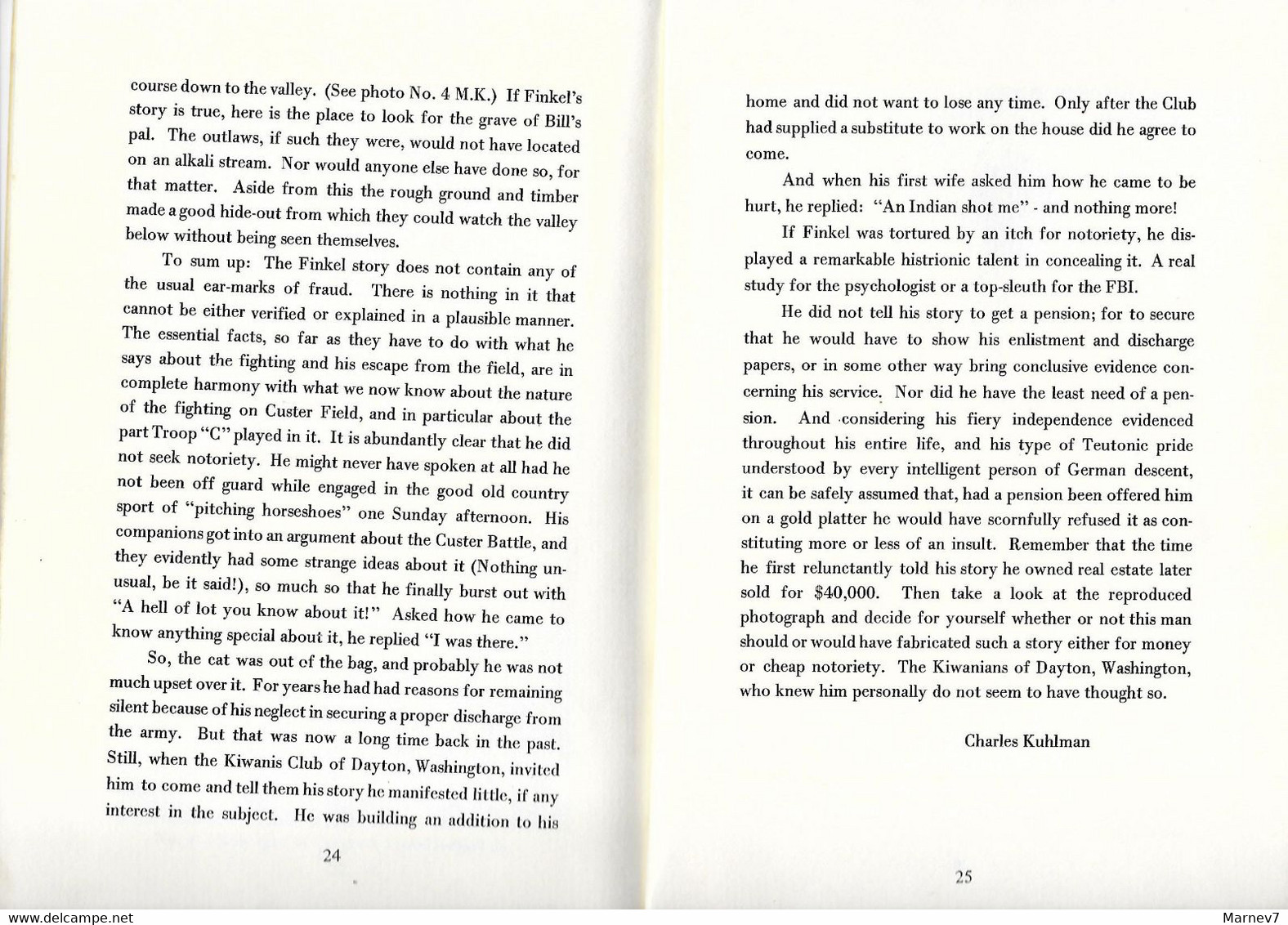 Livre En Anglais - Massacre Survivor - Little Big Horn - Custer  1876 - Far West - Western - USA - - Autres & Non Classés