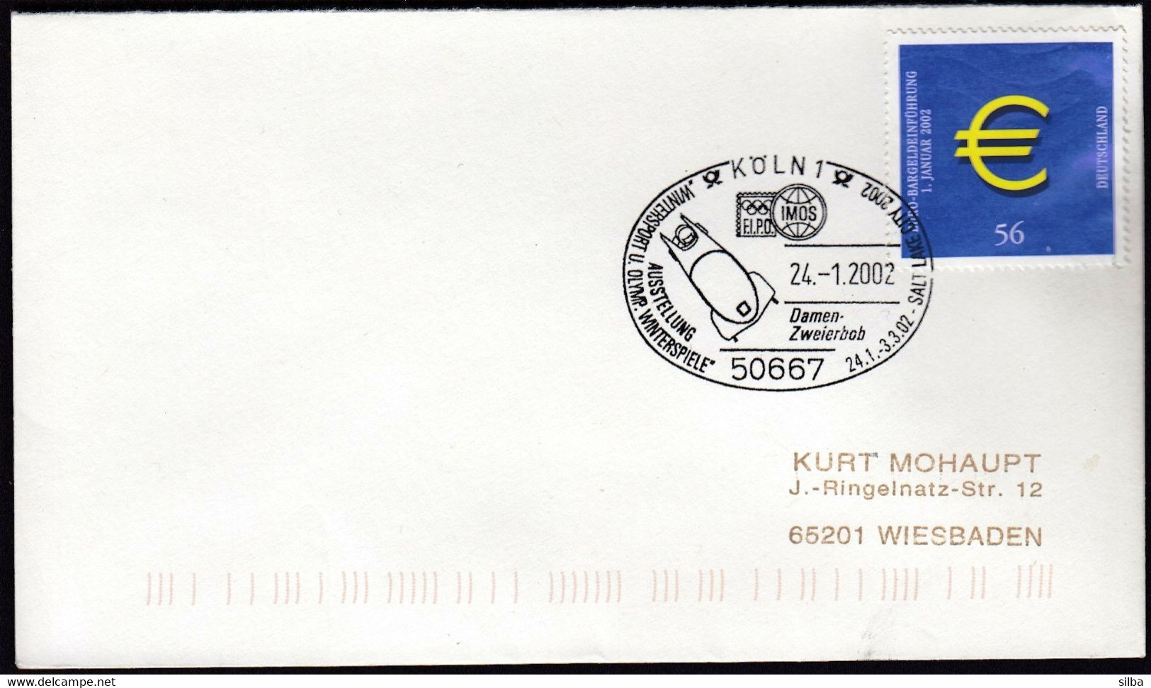 Germany Koln 2002 / Olympic Games Salt Lake City / Ladies Two-man Bobsleigh / Philatelic Exhibition - Winter 2002: Salt Lake City