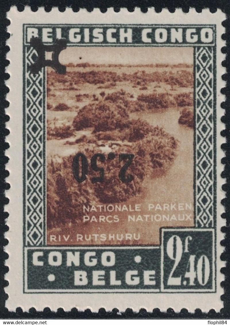CONGO-BELGE - N°227 - VARIETE - SURCHARGE RENVERSE - ON JOINT LE NORMAL. - Unused Stamps