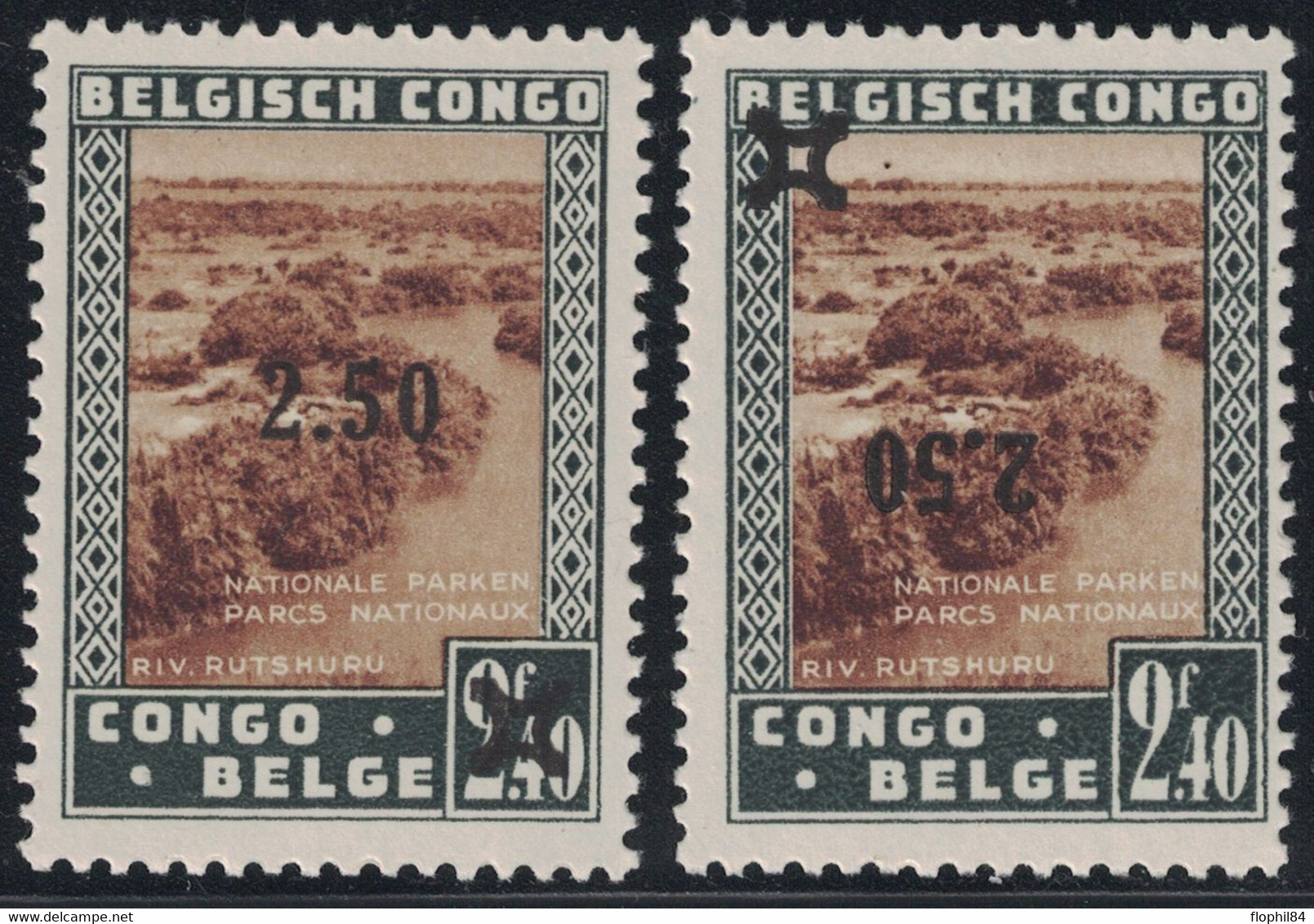 CONGO-BELGE - N°227 - VARIETE - SURCHARGE RENVERSE - ON JOINT LE NORMAL. - Nuovi