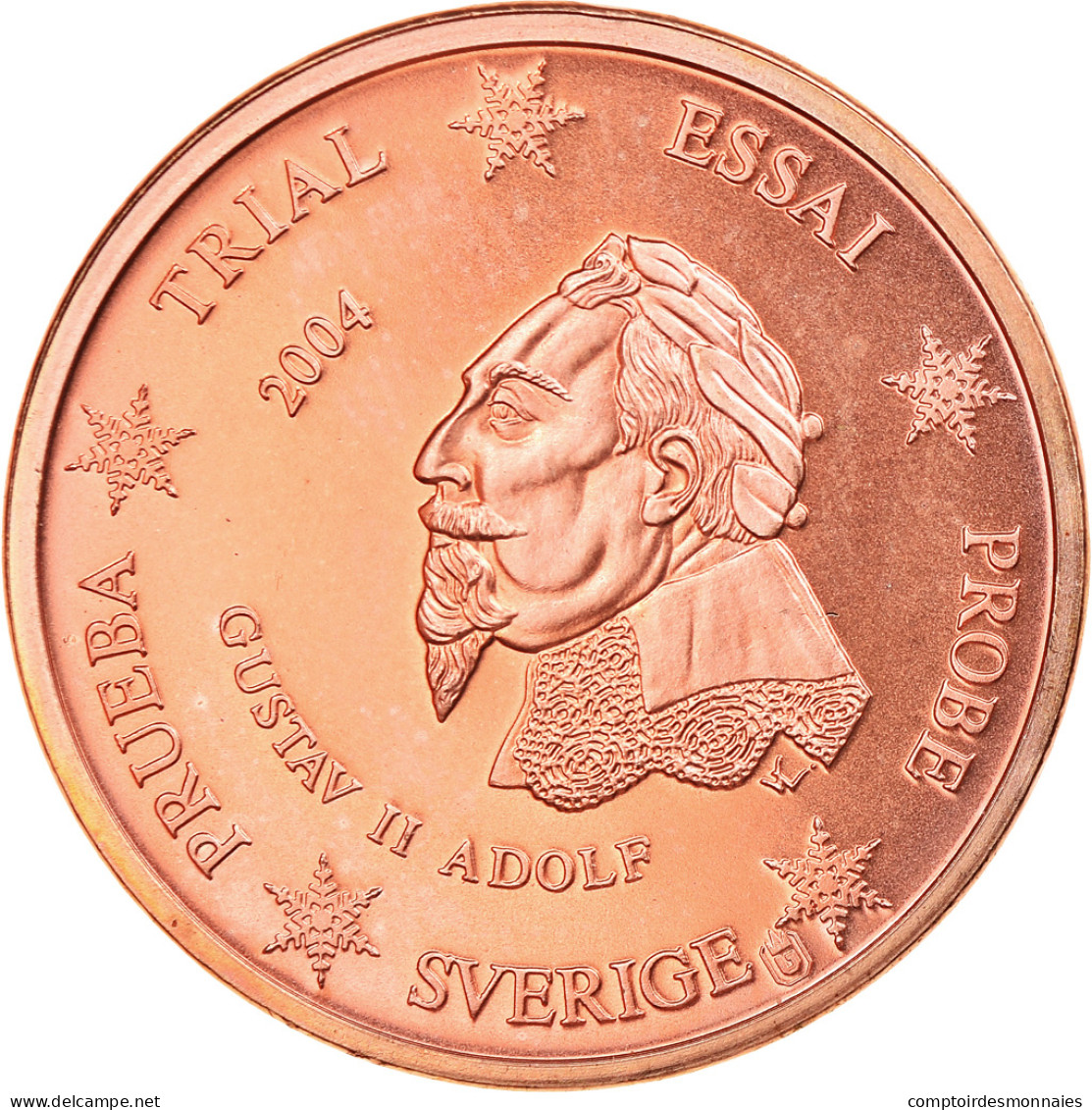 Suède, 2 Euro Cent, 2004, Unofficial Private Coin, SPL, Copper Plated Steel - Privéproeven