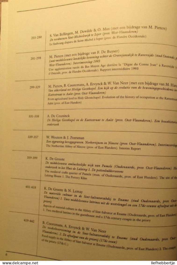 Archeologie In Vlaanderen - 1993 - Dilsen Rotem Kontich Tongeren Oudenburg (3x) - Zerkegem Ieper Aalst ... - Storia