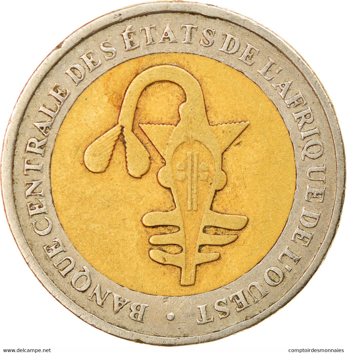 Monnaie, West African States, 200 Francs, 2003, TTB, Bi-Metallic, KM:14 - Ivoorkust