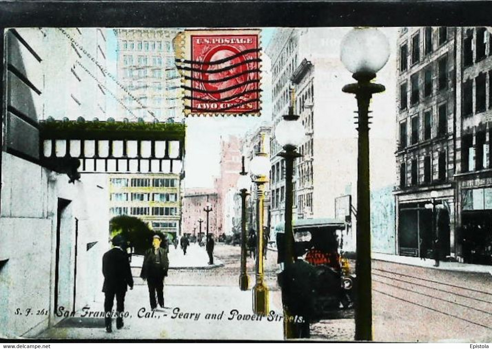 ► Automobile Vintage  Geary & Powel Street SAN FRANSISCO Cpa 1911 - American Roadside